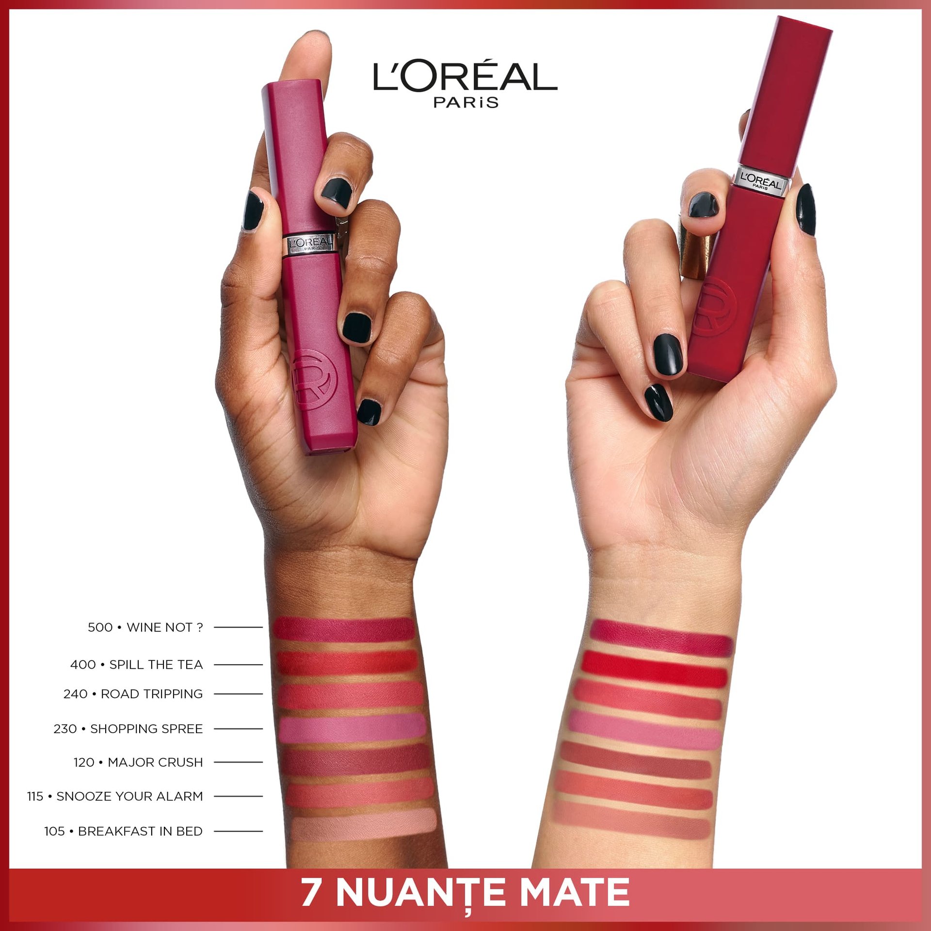 ruj lichid mat infaillible matte resistance 7 nuante diferite